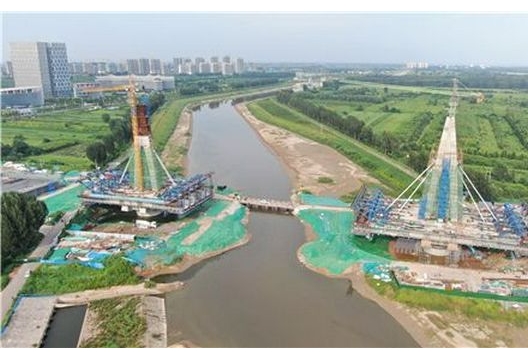 邯郸东郊电厂二期供热专线穿越支漳河工程圆满完成